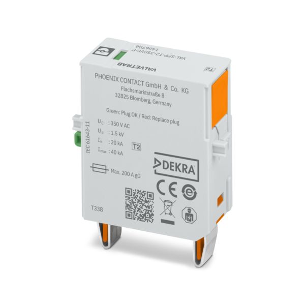 VAL-SPP-T2-350VF-P — Штекерный модуль для защиты от импульсных перенапряжений тип 2