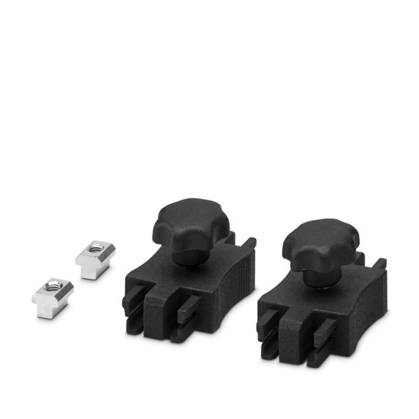 BS-DIN RAIL FIXTURE/TWIN CLAMP — Клеммный блок для монтажной рейки