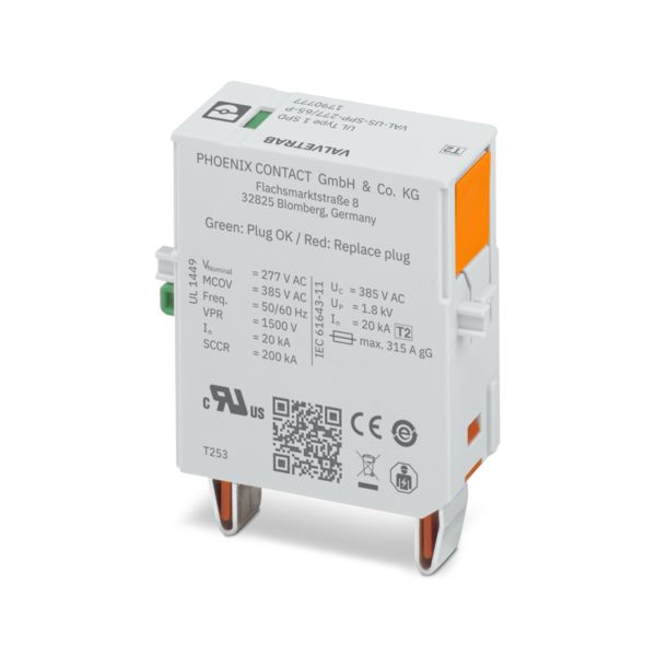 VAL-US-SPP-277/65-P — Штекерный модуль для защиты от импульсных перенапряжений тип 2