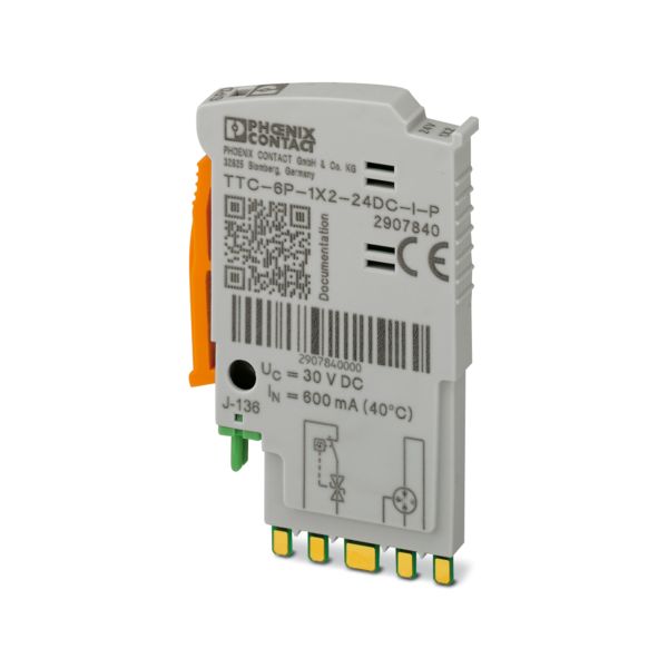 TTC-6P-1X2-24DC-I-P — Штекерный модуль для защиты от импульсных перенапряжений