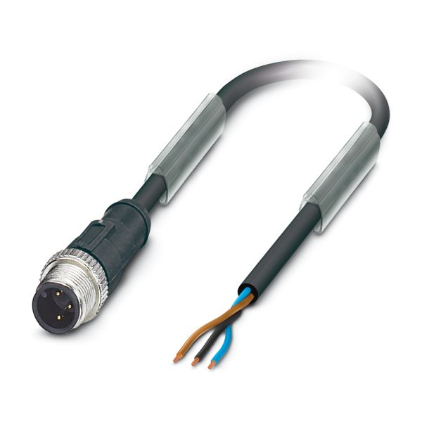 SAC-3P-M12MS/ 3,0-PUR BK — Кабелькабель для датчиков и исполнительных устройств