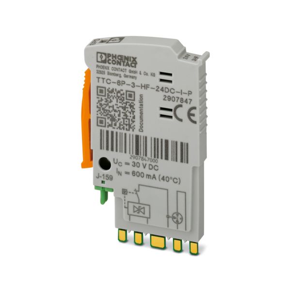 TTC-6P-3-HF-24DC-I-P — Штекерный модуль для защиты от импульсных перенапряжений