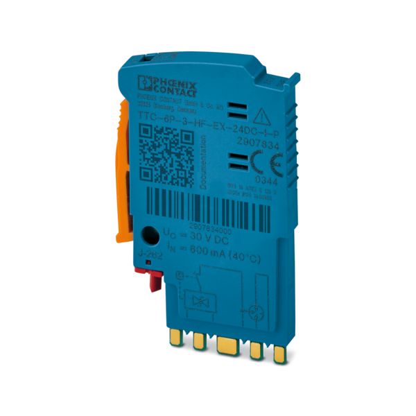 TTC-6P-3-HF-EX-24DC-I-P — Штекерный модуль для защиты от импульсных перенапряжений