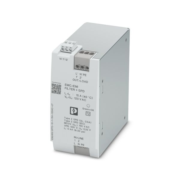 SFP2-1S-1-15A-120AC-UT — Устройство защиты от перенапряжений с ЭМ-фильтром
