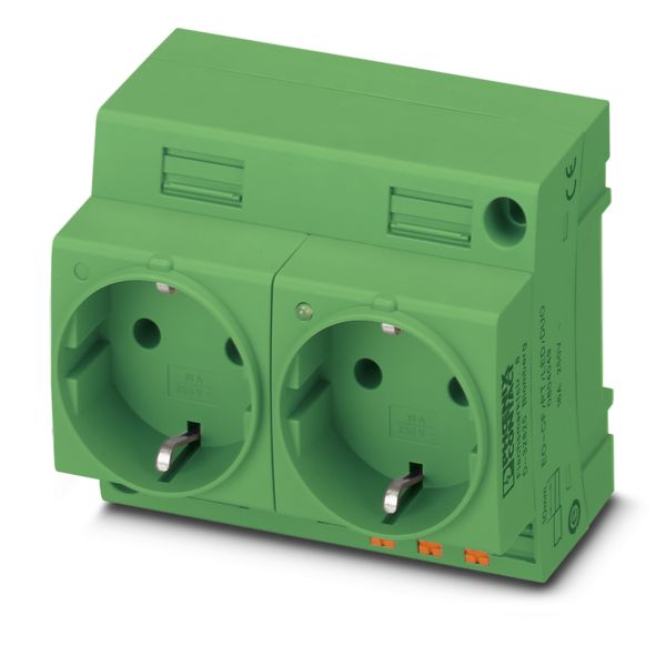 EO-CF/PT/LED/DUO/GN — Двойная розетка
