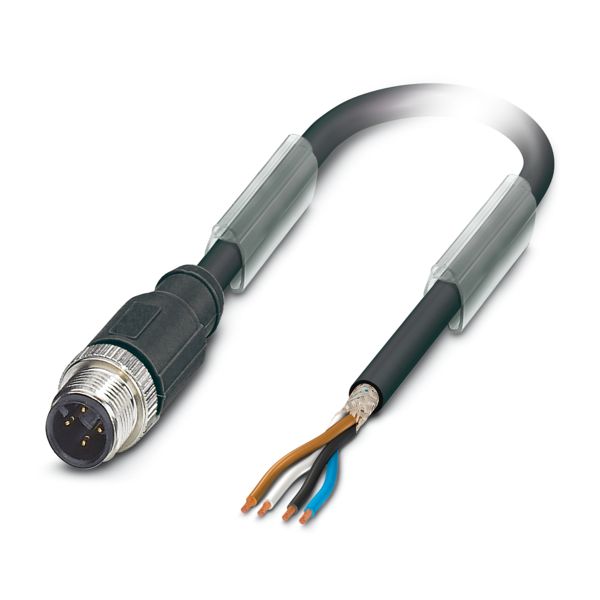 SAC-4P-M12MS/1,0-PUR SH BK — Кабелькабель для датчиков и исполнительных устройств
