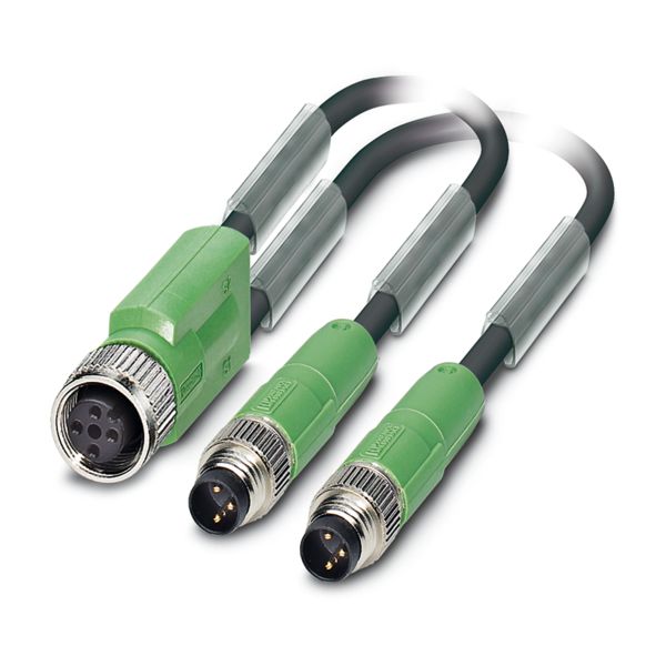SAC-3P-M8FY/2X0,2-PUR/M 8MS — Кабелькабель для датчиков и исполнительных устройств