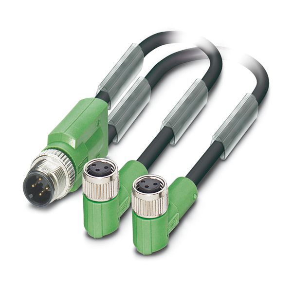 SAC-3P-M12Y/2X0,3-PUR/M 8FR — Кабелькабель для датчиков и исполнительных устройств
