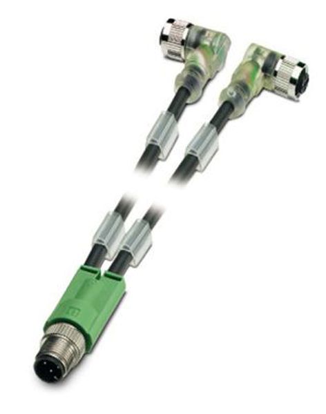 SAC-3P-M12Y/2X3,0-PUR/M12FR-2L — Кабелькабель для датчиков и исполнительных устройств