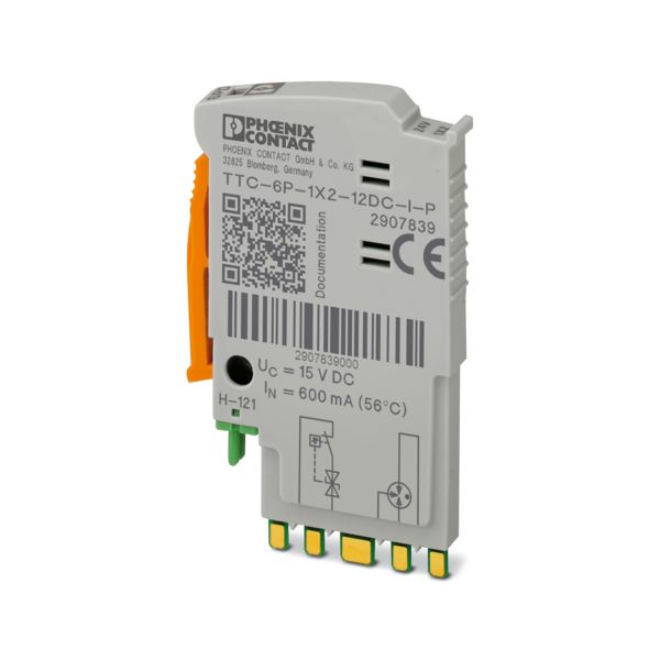 TTC-6P-1X2-12DC-I-P — Штекерный модуль для защиты от импульсных перенапряжений