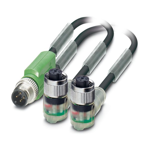 SAC-3P-M12Y/2X1,5-PUR/M12FR2LB — Кабелькабель для датчиков и исполнительных устройств