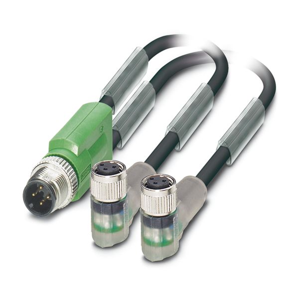 SAC-3P-M12Y/2X3,0-PUR/M 8FR-2L — Кабелькабель для датчиков и исполнительных устройств