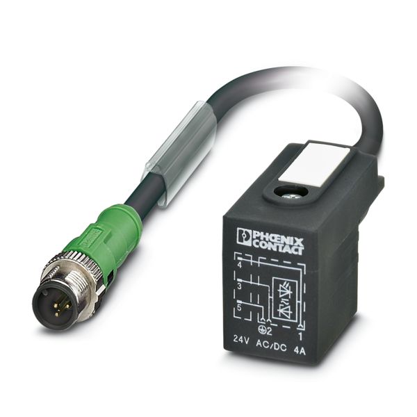 SAC-3P-M12MS/0,6-PUR/BI-1L-ZBK — Кабелькабель для датчиков и исполнительных устройств