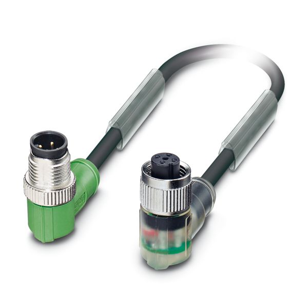 SAC-3P-M12MR/0,6-PUR/M12FR-2LB — Кабелькабель для датчиков и исполнительных устройств