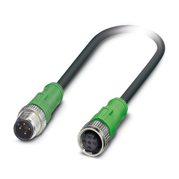 SAC-4P-M12MS/0,6-PVC/M12FS B-L — Кабелькабель для датчиков и исполнительных устройств