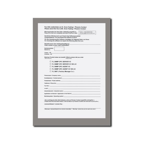 FL SNMP OPC SERVER V3 LIC 100 — Лицензия