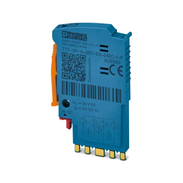 TTC-6P-4-GDT-EX-24DC-I-P — Штекерный модуль для защиты от импульсных перенапряжений